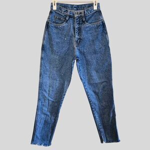 Vintage Rio Mom Jeans Size 9L High Rise Tapered Leg Frayed Hem 90s Denim